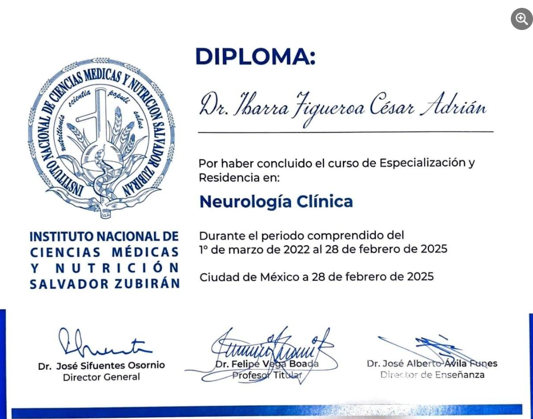 Diploma de neurología clínica
